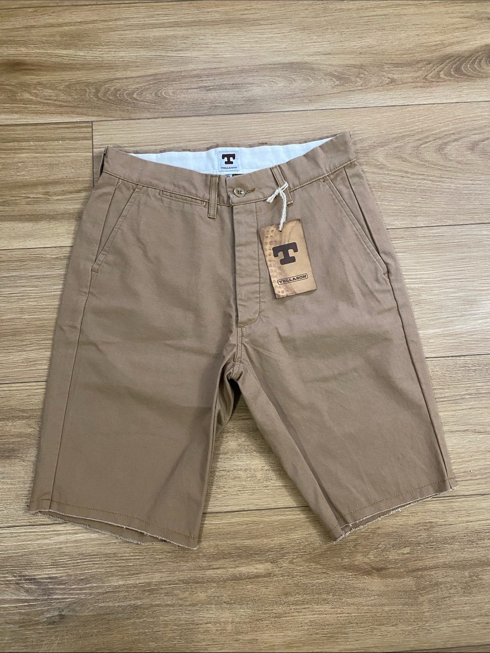 Tellason Tan Flat Front Men’s Shorts